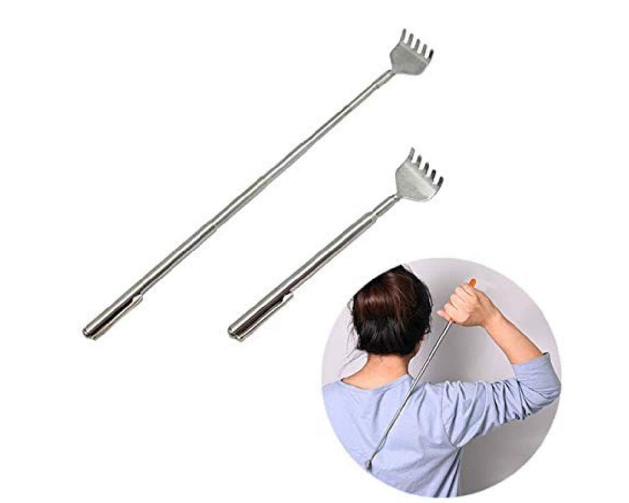 Manual Massage Scratcher Stainless Steel Extendable Telescopic Back for Body Accupressure