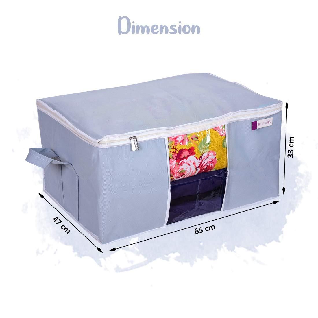 Storage Bag-UnderBed Blanket Storage Bag Covers With Handles (Set of 2)